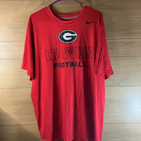 Nike Red Georgia Football Tee Dri-fit Men’s XL - Picture 1 of 5